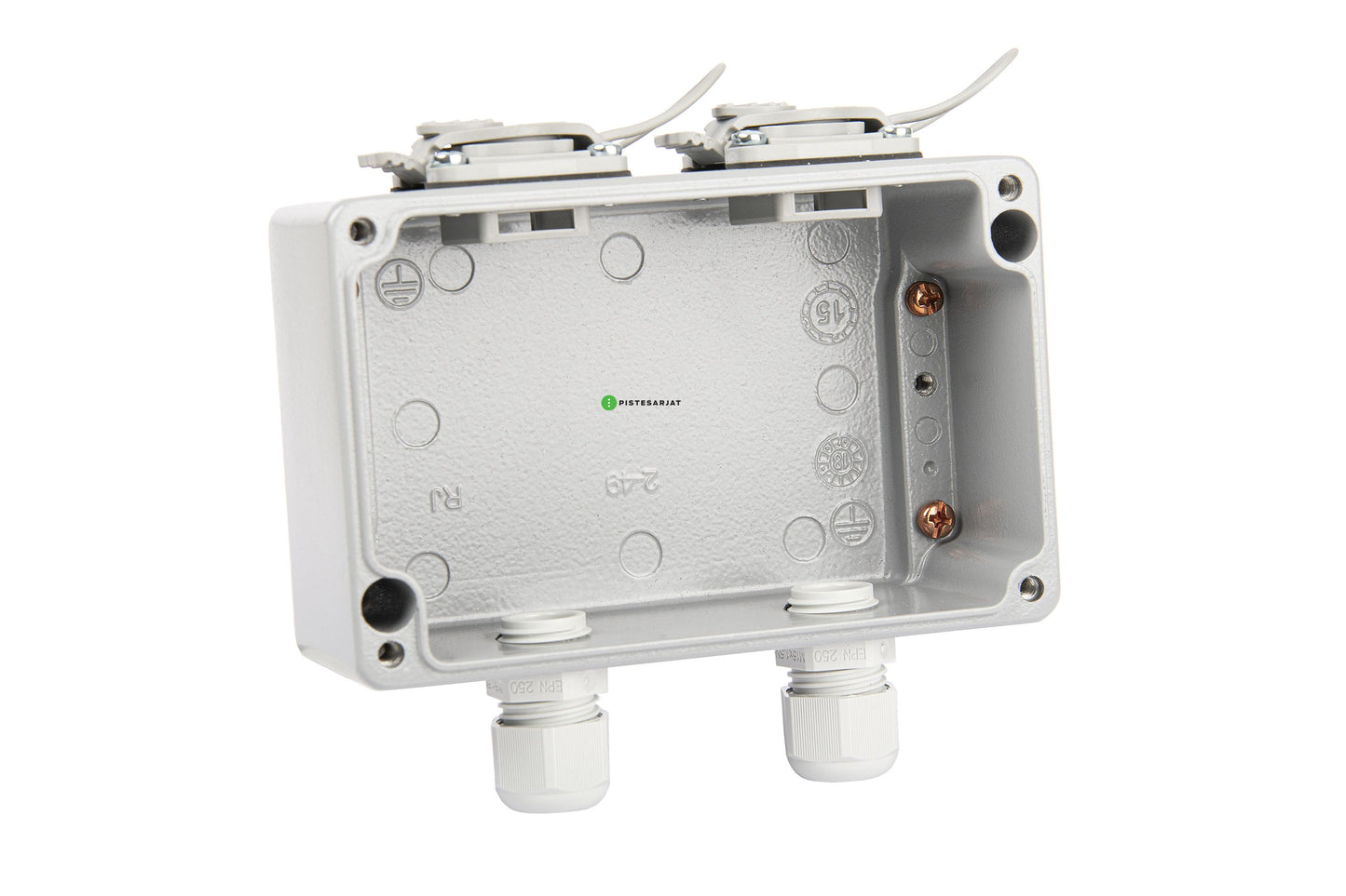 Pintarasia IP67, 2xRJ45, EiLiit. IP67 Outlet Keystone, Aluminium Kuva - 2