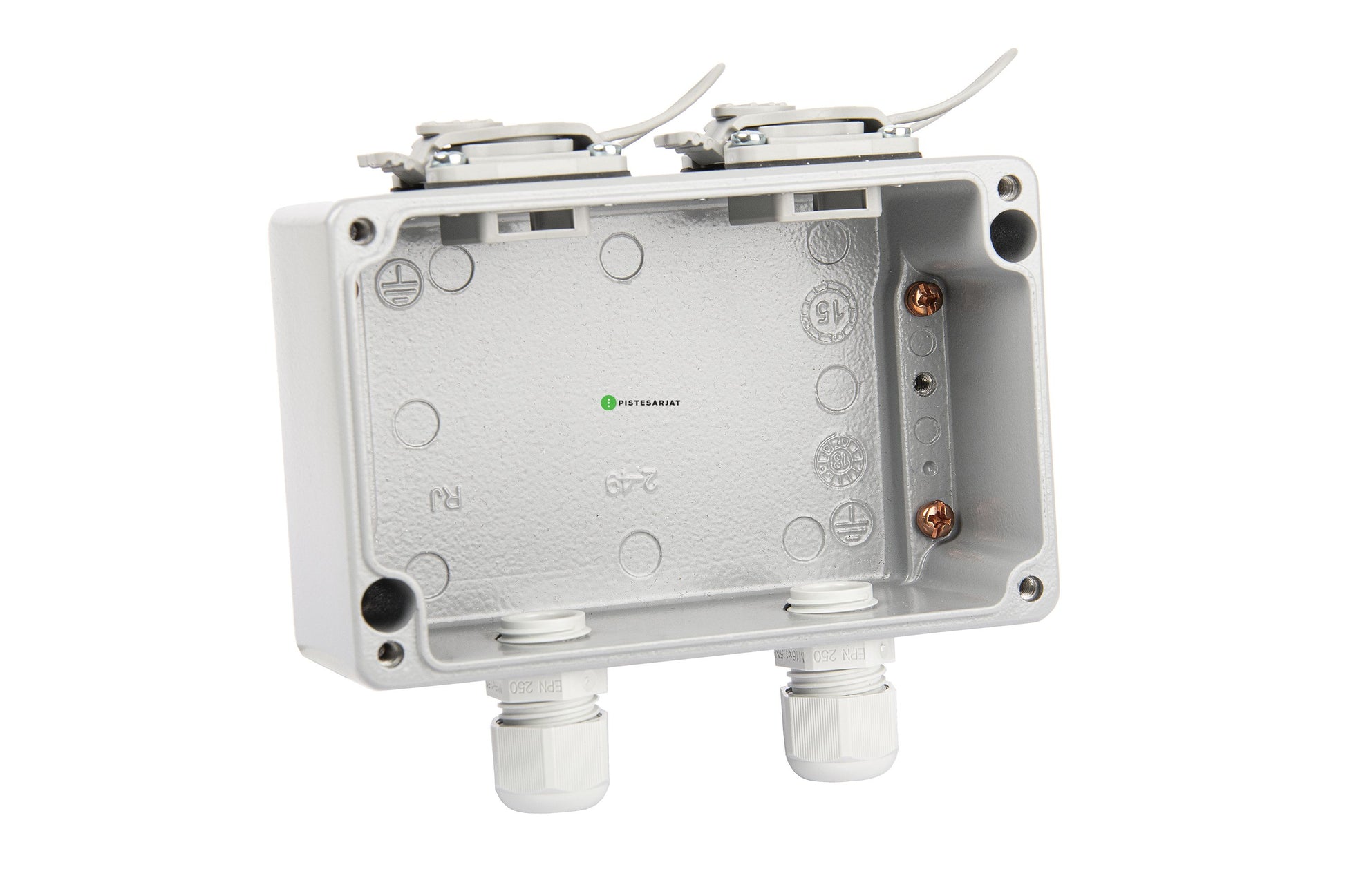 Pintarasia IP67, 2xRJ45, EiLiit. IP67 Outlet Keystone, Aluminium Kuva - 2