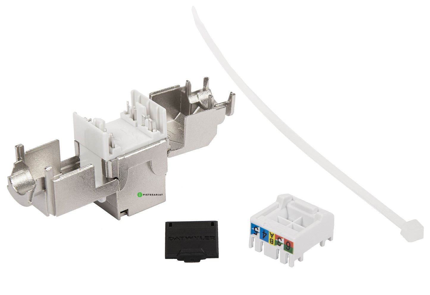 Liitin-CAT6a RJ45 STP Keystone KS-T Cat.6a/Ea STP työkaluton 12kpl/pkt Kuva - 4