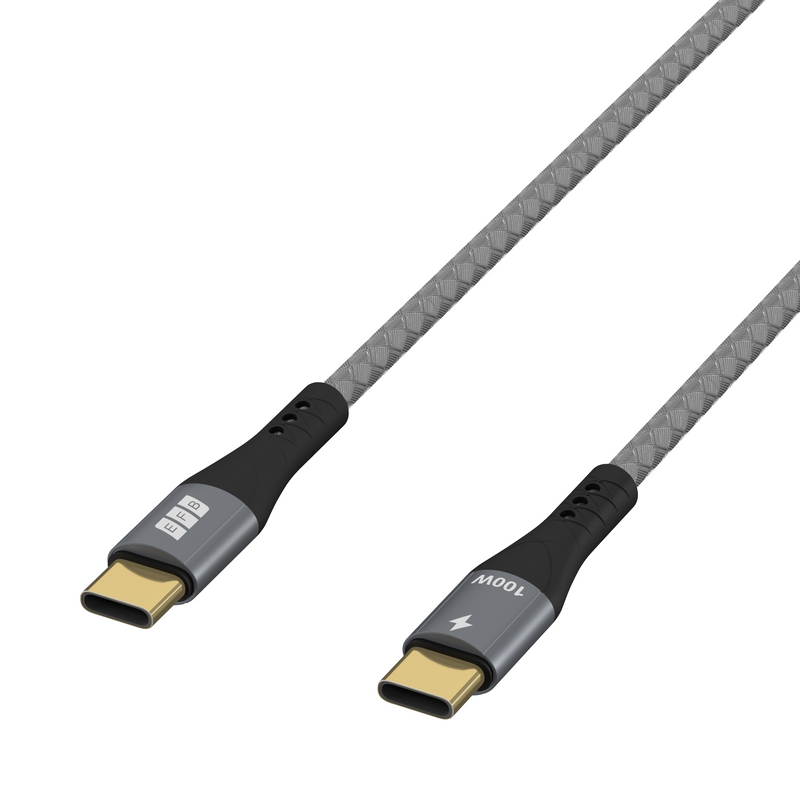 USB-C <-> USB-C -kaapelit, 0,5-3m, 100W