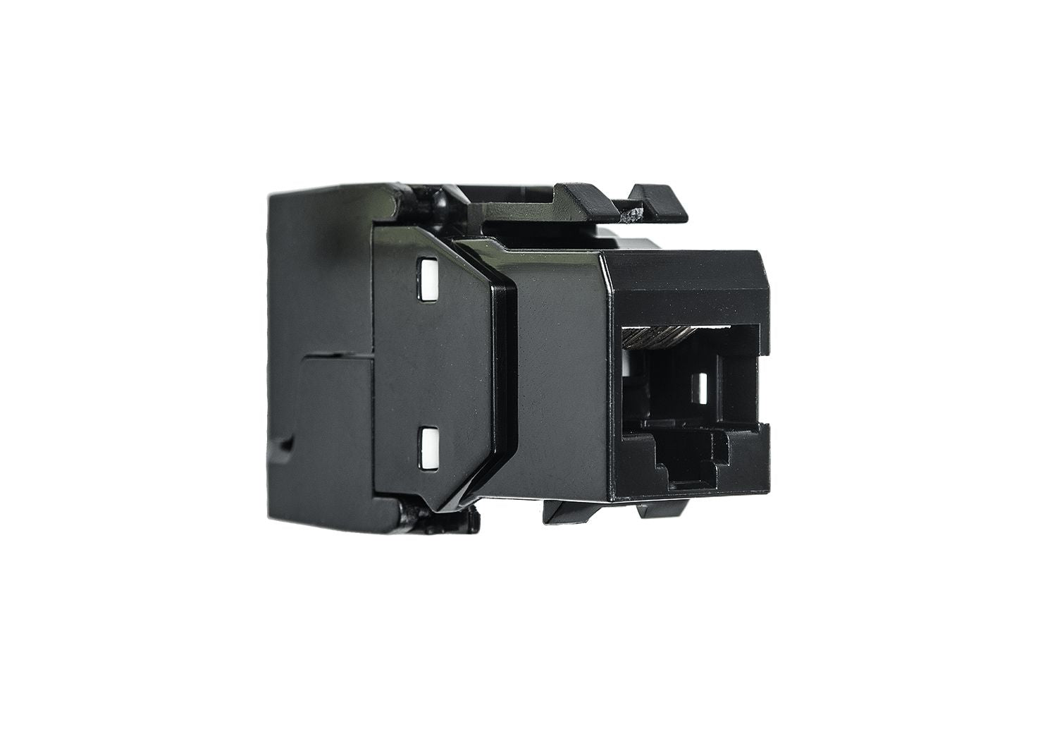 Liitin-Cat6 RJ45 UTP Keystone E-20081 Cat.6 UTP Työkaluton, musta 12kpl/pkt