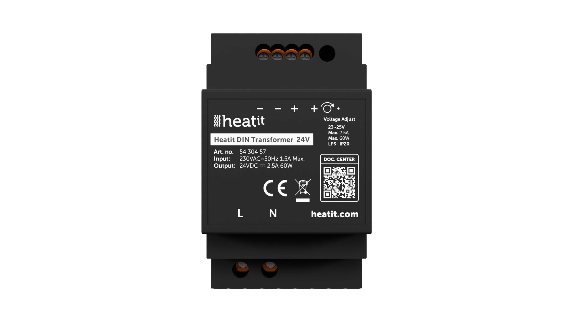 Muuntaja Heatit muuntaja 230VAC -> 24VDC 2,5A/60w Kuva - 1