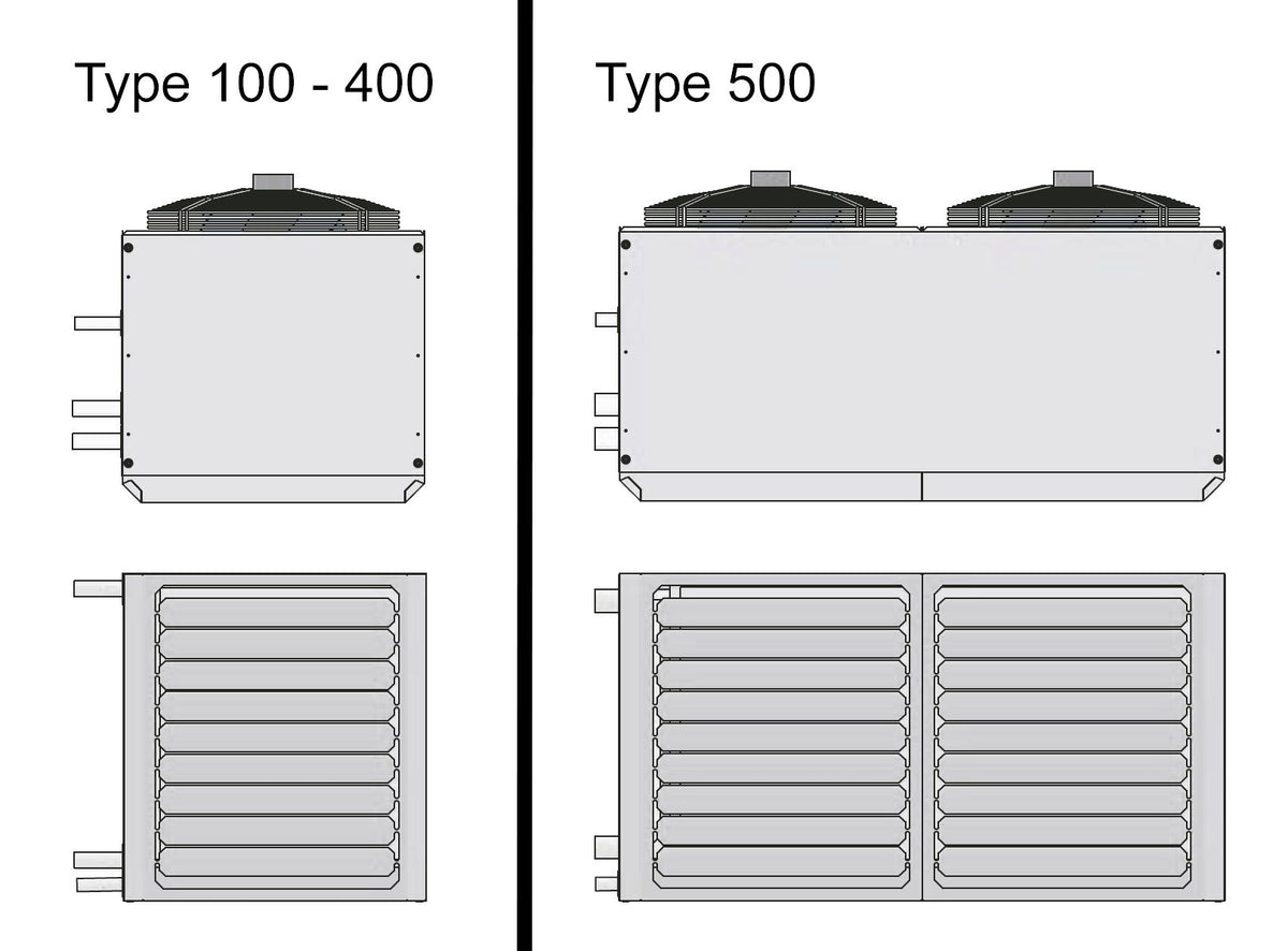 Puhallinlämmitin/-jäähdytin MDA+ 10,5-152,5kw vesikiertoinen Kuva - 1