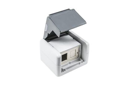 Pintarasia IP44, 2xRJ45 EiLiit. IP44 AP Outlet Keystoneclip Kuva - 1