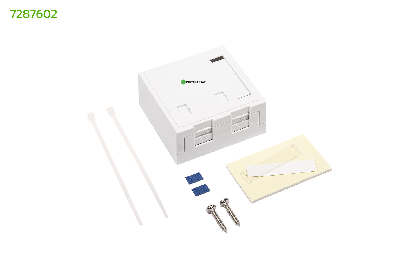 Pintarasia, 2xRJ45, Ei liit., pölys Surface mount box 2x Keystone