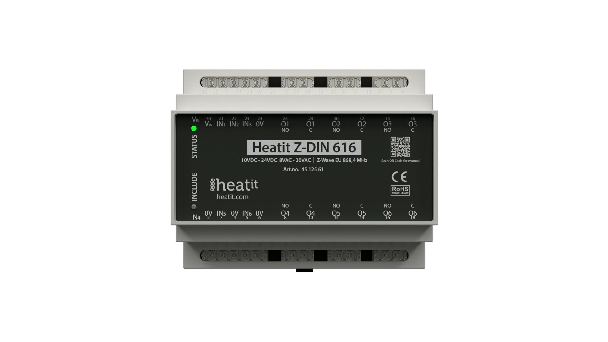 Releyksikkö Z-Wave Heatit Z-DIN 616-6x16A Kuva - 1