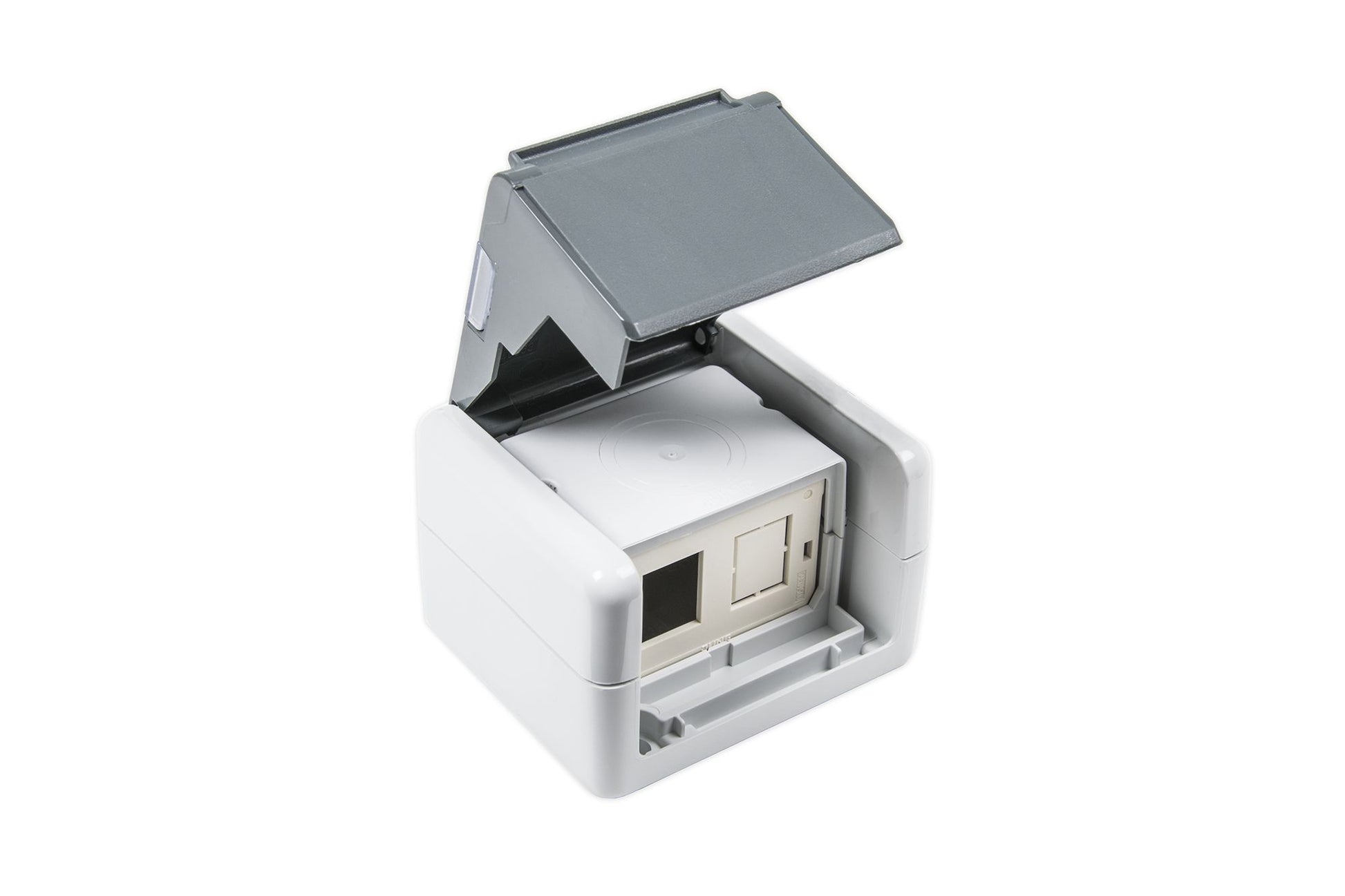 Pintarasia IP44, 2xRJ45 EiLiit. IP44 AP Outlet Keystoneclip Kuva - 1