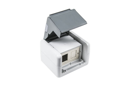Pintarasia IP44, 2xRJ45 EiLiit. IP44 AP Outlet Keystoneclip Kuva - 1
