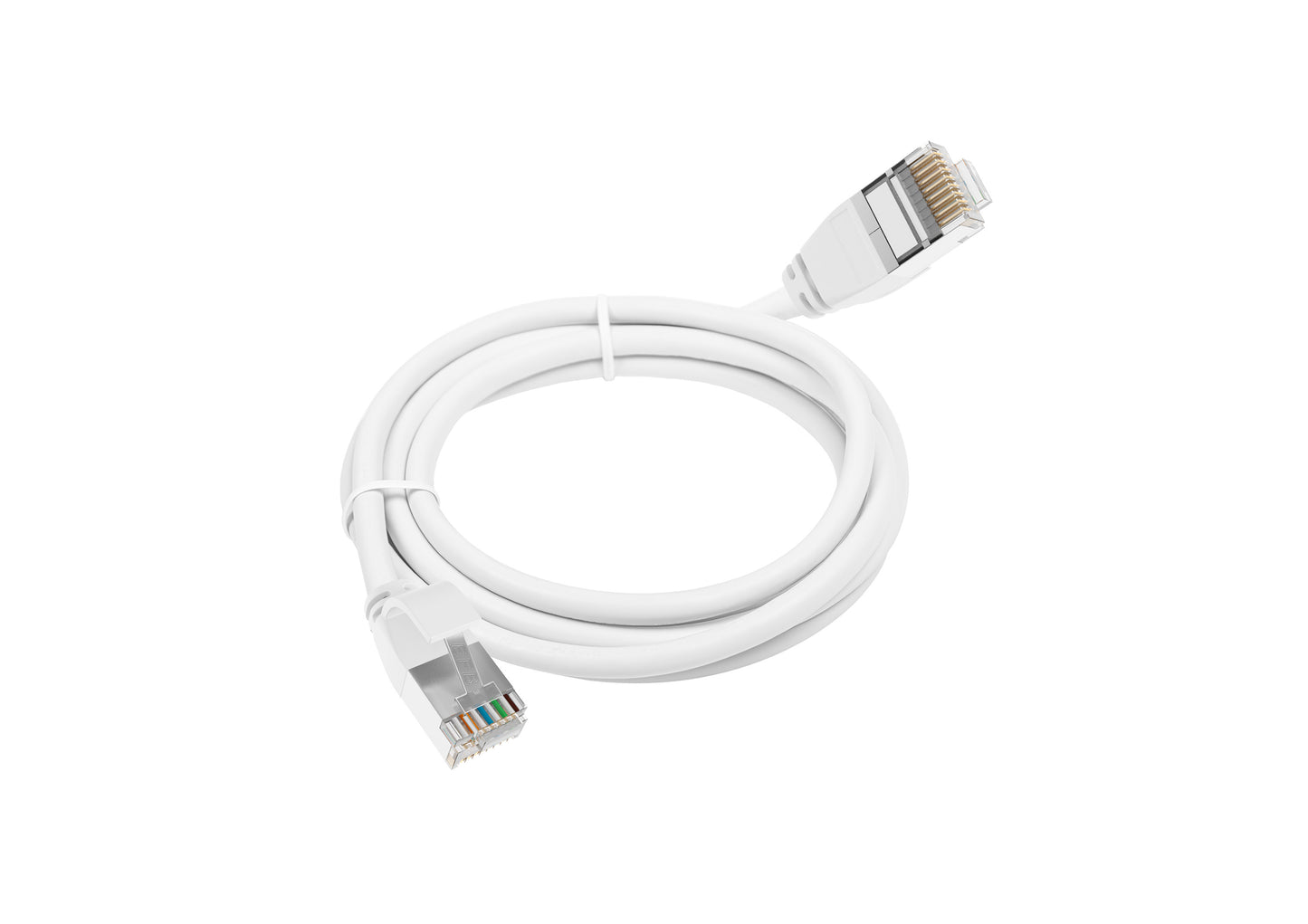 Kytkentäkaapeli-Cat6a Ultraflex 4mm RJ45-RJ45 Cat.6a U/FTP Valkoinen