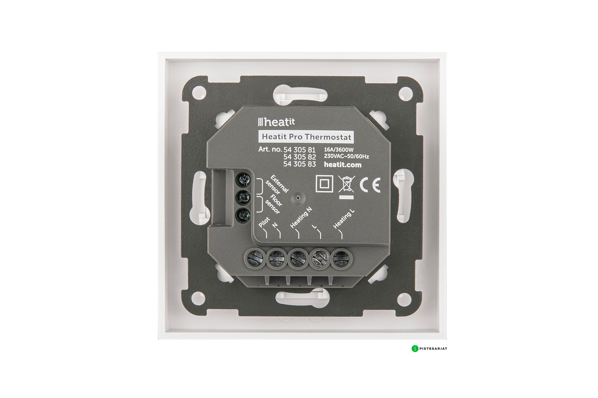 Yhdistelmätermostaatti Heatit Pro valkoinen / musta Kuva - 3