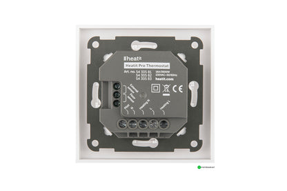 Yhdistelmätermostaatti Heatit Pro valkoinen / musta Kuva - 3