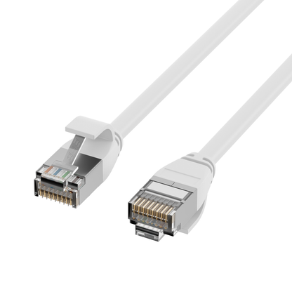 Kytkentäkaapeli-Cat6a Ultraflex 4mm RJ45-RJ45 Cat.6a U/FTP Valkoinen Kuva - 2