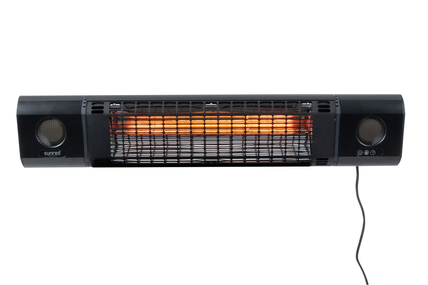 Infralämmitin Sunred Ultra Sun and Sound Wall Black 2000w IP54