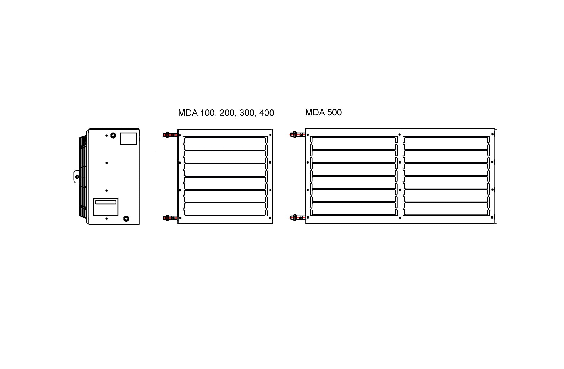 Puhallinlämmitin MDA 14,5-117kw vesikiertoinen Kuva - 3