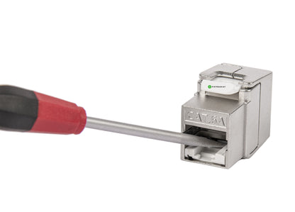 Liitin-Cat6a RJ45 STP shortbody Keystone Cat.6a työkaluton Keystone liitin Kuva - 4