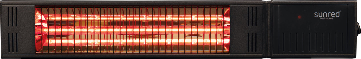 Infralämmitin Sunred Ultra Fortuna Wall Black 1500w IP55 Kuva - 2