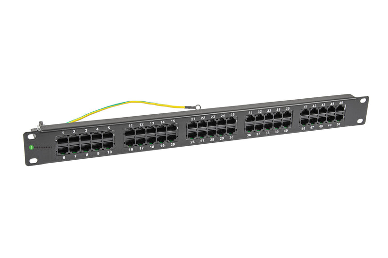 Paneeli-Kupari, puhelinpaneeli Puhelinpaneeli 50xRJ45 ISDN Cat.3 1U