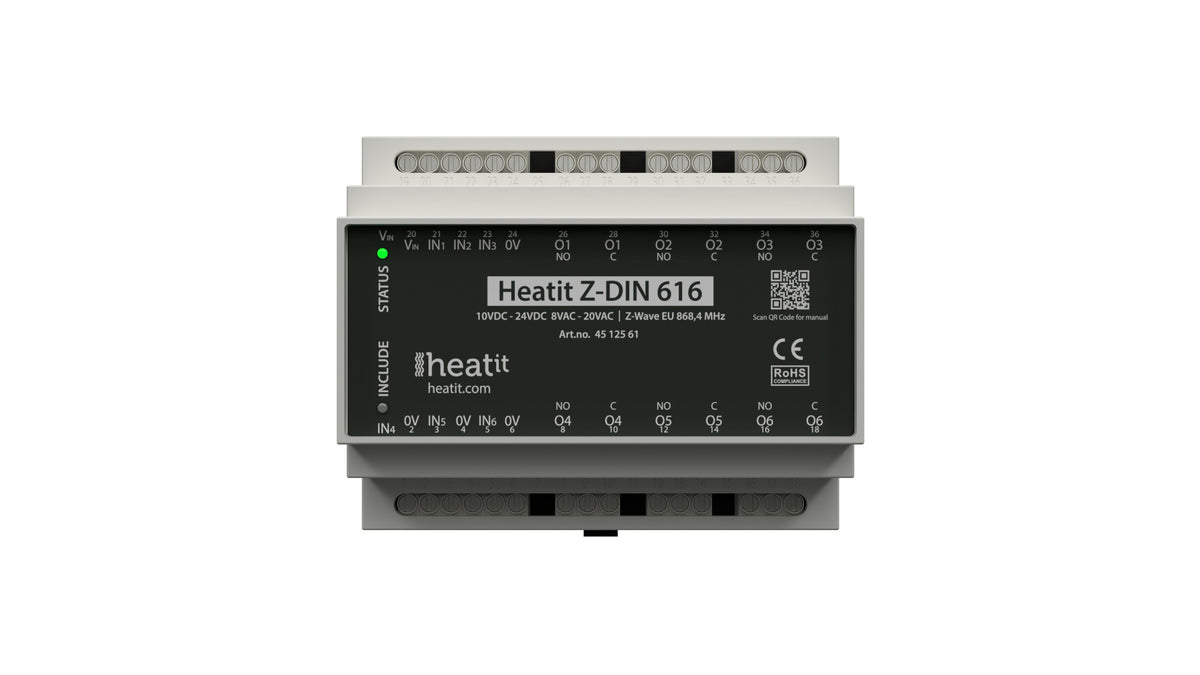 Releyksikkö Z-Wave Heatit Z-DIN 616-6x16A Kuva - 1