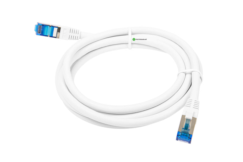 Kytkentäkaapeli-Cat6a superflex RJ45-RJ45 Cat.6a S/FTP Valkoinen