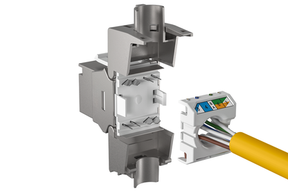 Liitin-Cat8 STP Keystone, työkaluton RJ45 Keystone STP, Cat.8, 40Gbit Kuva - 3