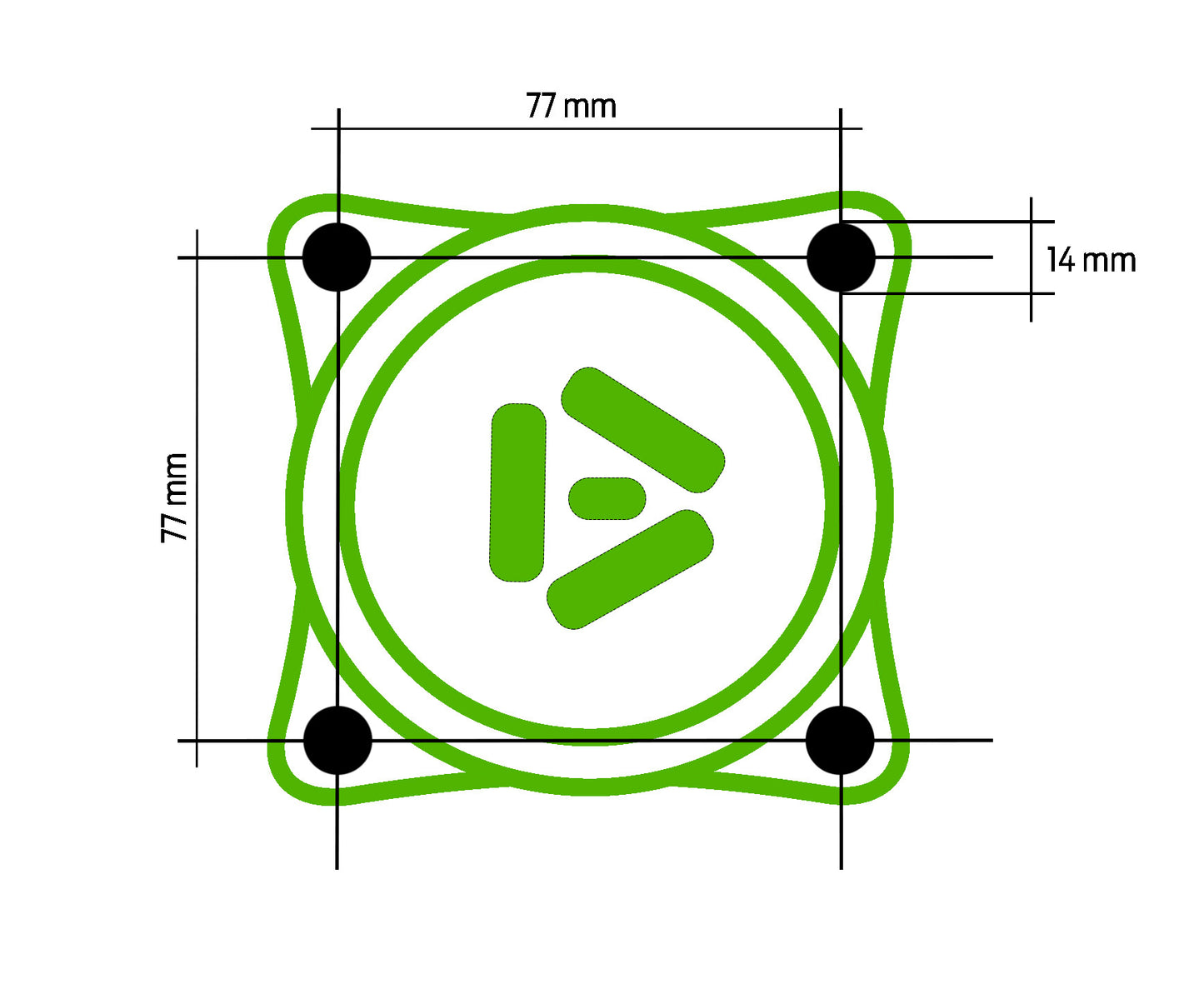Effekt NK-vastussauvat 4-pulttinen laippakanta Kuva - 2