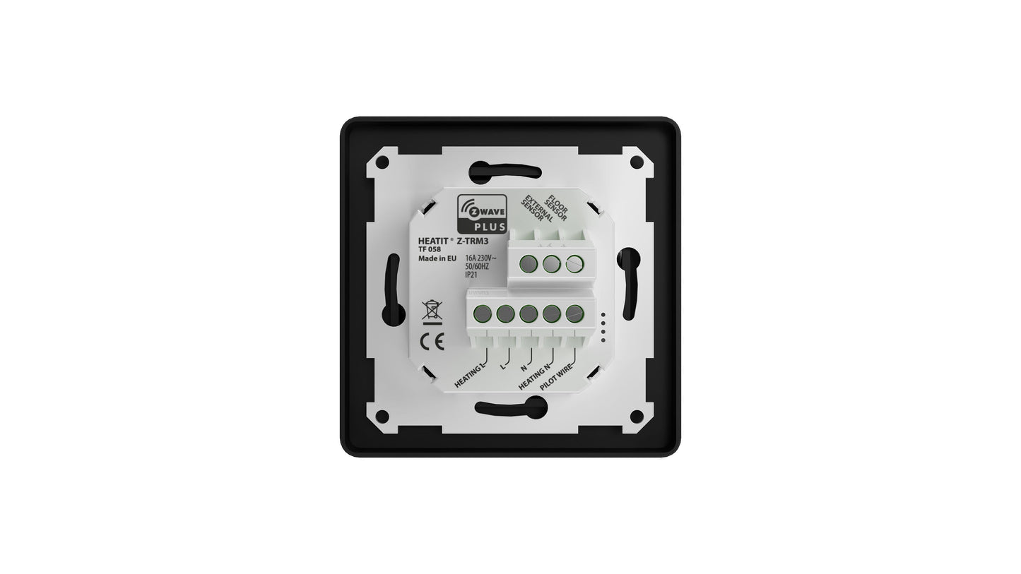Yhdistelmätermostaatti Z-Wave Heatit Z-TRM3 valkoinen / musta Kuva - 8