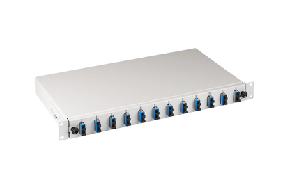 Paneeli-kuitu, 12xSC Duplex OS2, kalustettu