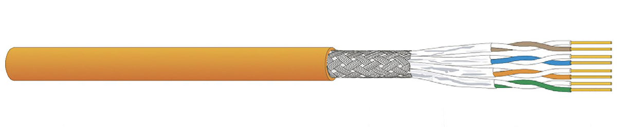 Tietoverkkokaapeli-Cat7a CU7120 Dca Cat.7a S/FTP FRNC/LS0H 4Px0,59 Dca