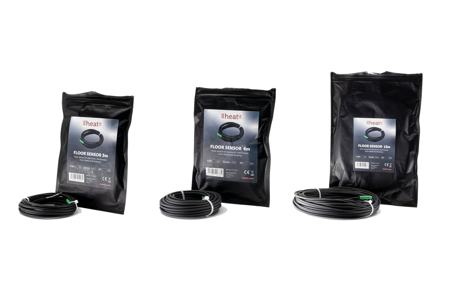 Lattia-anturi Heatit NTC 10k Ohm pituus 3, 6 tai 15 metriä Kuva - 1