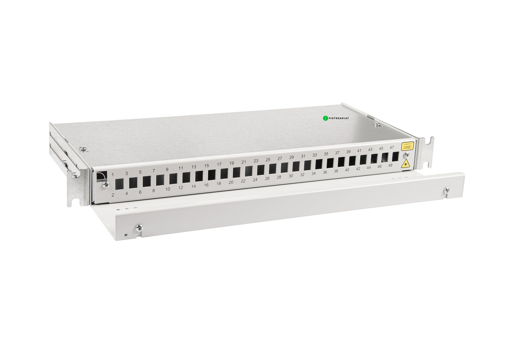Paneeli-kuitu, 24xLC Duplex 19" Kuitupaneeli 48xLC Törmäyssuojalla