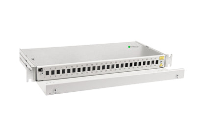 Paneeli-kuitu, 24xLC Duplex 19" Kuitupaneeli 48xLC Törmäyssuojalla