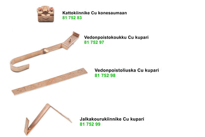 Kuparikattojen sulanapitojärjestelmän kiinnikkeet Kuva - 6