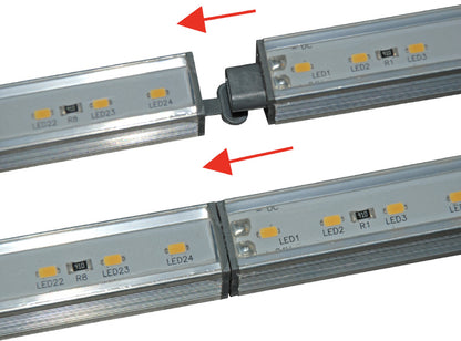 Kaappitarvike - Valaisin LED+IR-sensor 19" valaisin räkkikaappiin 230V