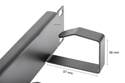 Ohjuripaneelit, 19" 1U, 5 x kannake, metalli, harmaa / musta Kuva - 3