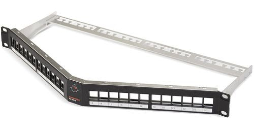 Paneeli-kupari STP, ei liittimiä KS 24x-a 19" 1U kulmamalli Keystone