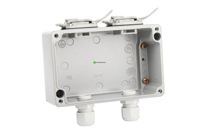 Pintarasia IP67, 2xRJ45, EiLiit. IP67 Outlet Keystone, Aluminium Kuva - 2
