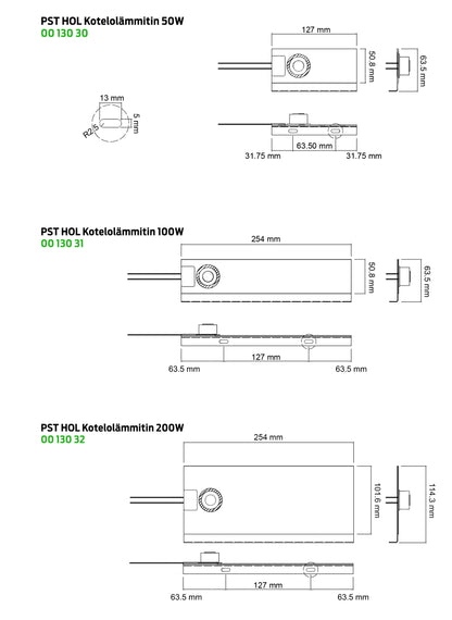 PST-HOL-K Kotelolämmittimet 50-200W Kuva - 5