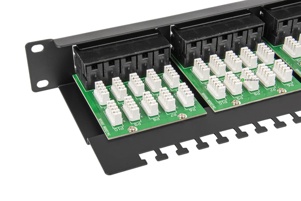 Paneeli-Kupari, puhelinpaneeli Puhelinpaneeli 50xRJ45 ISDN Cat.3 1U Kuva - 1