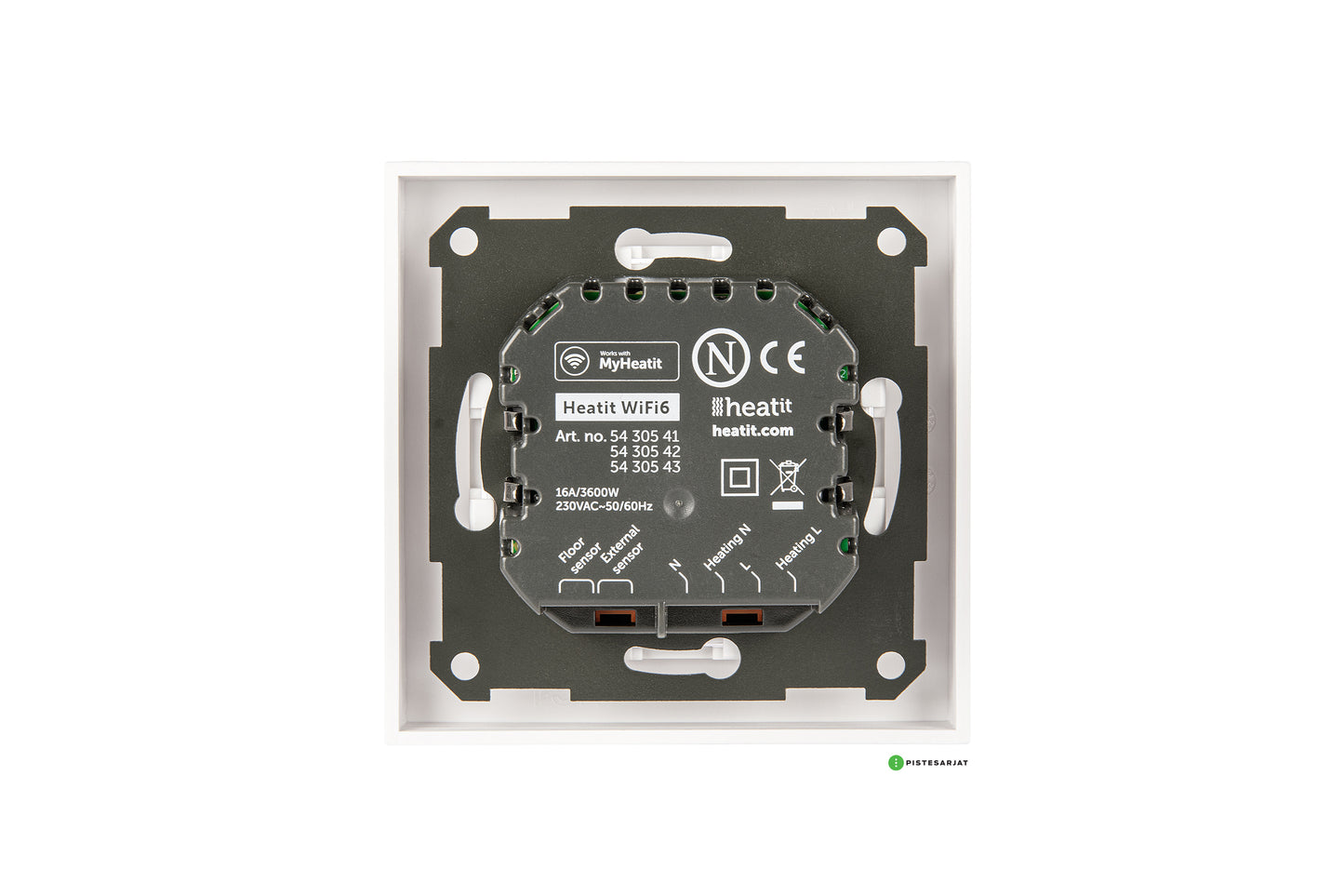 Älytermostaatti Heatit WiFi6 BLE 16A valkoinen / musta Kuva - 3