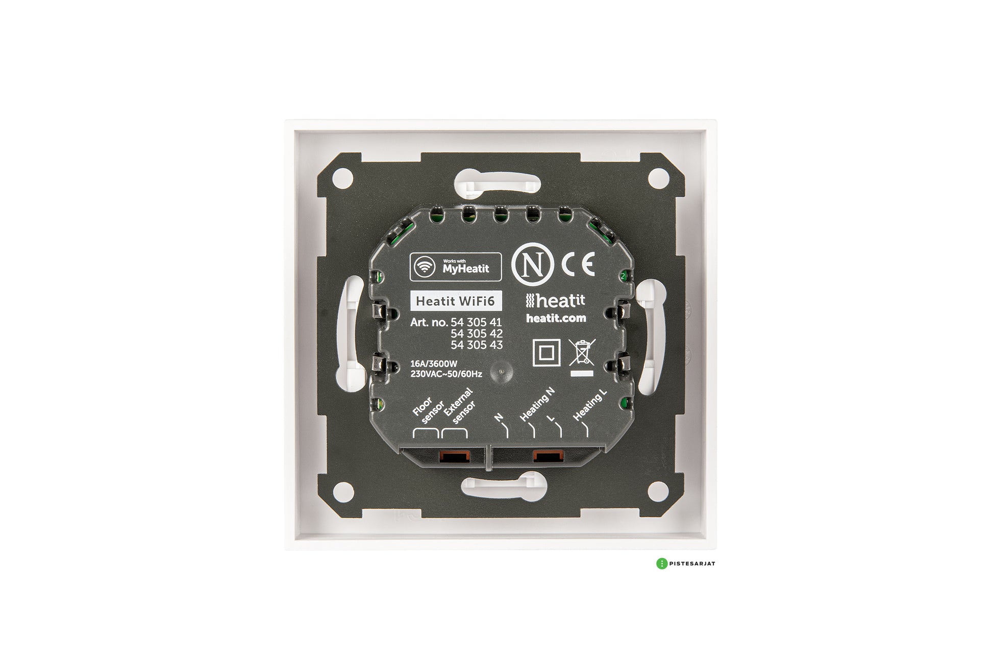 Älytermostaatti Heatit WiFi6 BLE 16A valkoinen / musta Kuva - 3